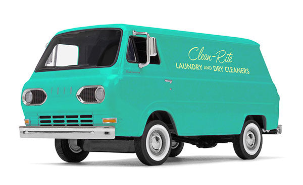 Vintage Clean-Rite Laundry Service Ford Econoline Model Van - 1960s Collector's Edition